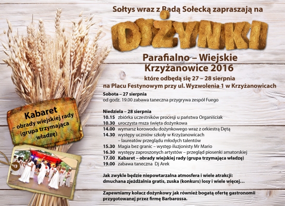dozynki_parafialne_krzyzanowice_2016-plakat